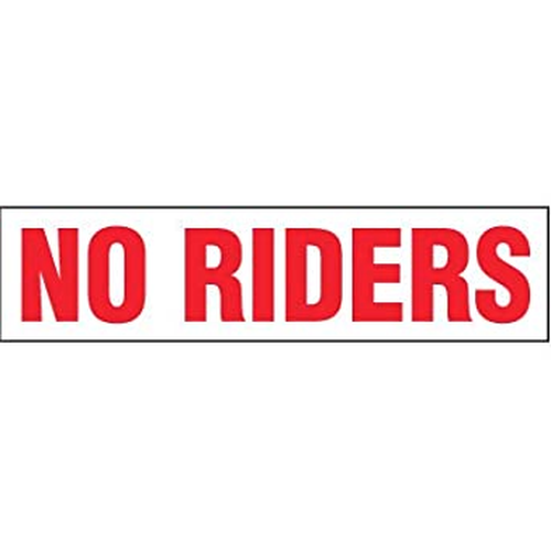 1.5" X 5" No Riders Decal 571.D113