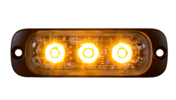 Amber LED 1 X 3 Mini Strobe Clear Lens 571.LD8CAL3