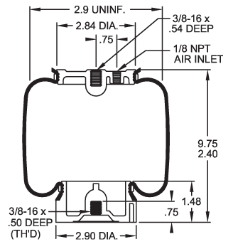 7108 Cab Air Bag ABSZ70-7108