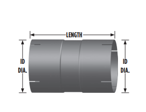 2.5" ID ID Exhaust Coupler CP-258A 562.U84250A