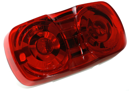 2 X 4 Red Bullseye Double Lamp ML2040R