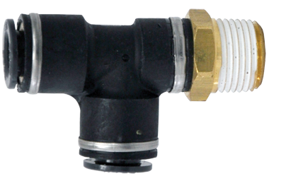 Male Run Tee 1/2 Tube X 1/2 NPT