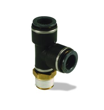 Male Run Tee 1/4 Tube X 1/8 NPT