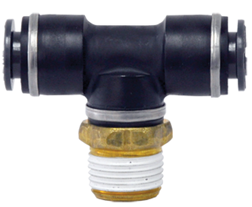 Male Branch Tee 1/4 Tube X 1/8 NPT QL1372-4A NP72SW442C