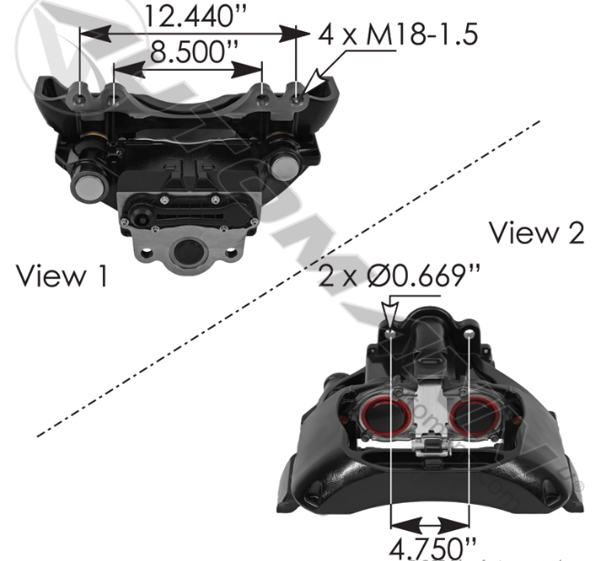 SAF Holland P89 Air Disc Caliper RH 158.108800