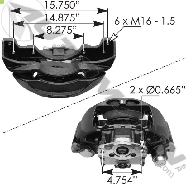 PAN22-1 Air Disc Caliper RH 158.40225016