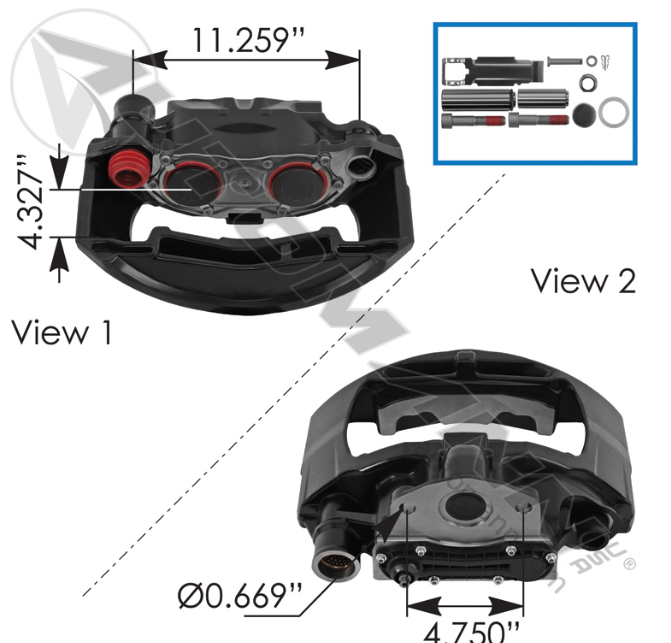 Rationalized SN7 Air Disc Caliper LH 158.K003783