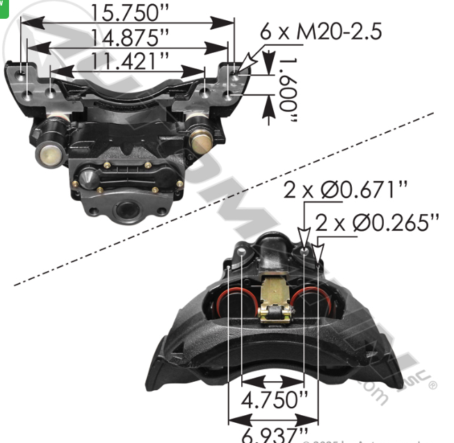 ADB22X Air Disc Caliper 158.K081142