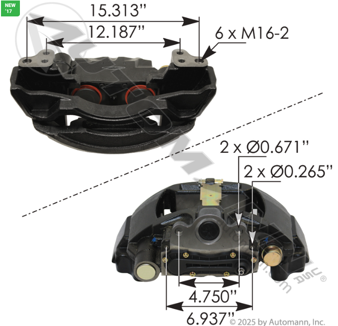 ADB22XV Air Disc Caliper 158.K081257