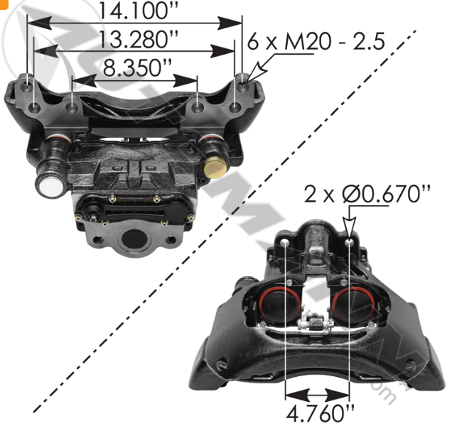 ADB22XLT Air Disc Caliper Type A 158.K149714