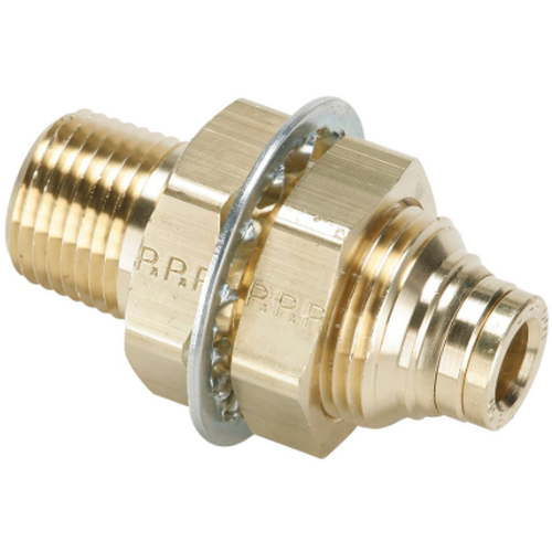 1/2 NPT X 3/8 Tube Bulkhead Fitting 177.13B68BH6D