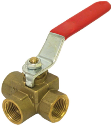 Ball Valve 1/4" NPT Female 3-Way 177.4304