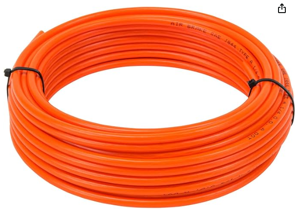 Nylon Tubing 1/4" OD Orange 100' Roll 177.5004NG