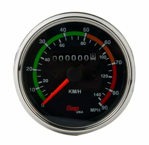 Speedometer Shopping Mechanical Speedometer Chrome Bezel 0-90 MPH 178.1141