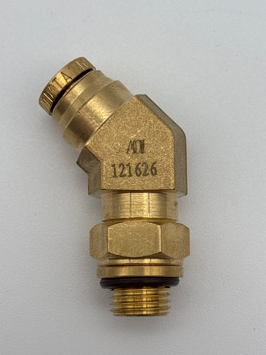 45 PLC Brass Male Elbow 1/4 Tube X M10 X 1.0 177.13B744M10