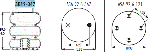 3B12-347 Air Bag ABSP3B22R-347G