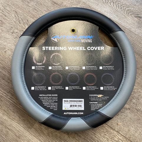 Steering Wheel Cover Blue Black/Gray 18" 562.99006SWC