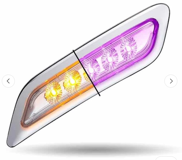 Peterbilt Amber/Purple LED Door Lamp LH 564.75081AP