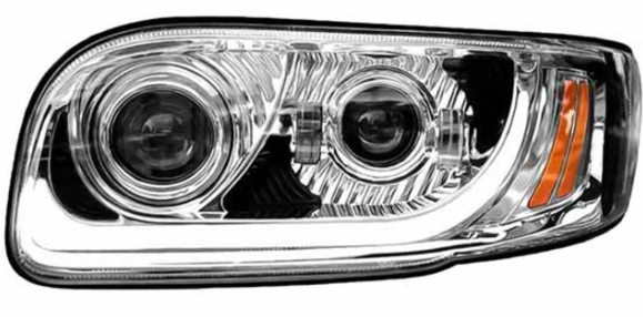 Peterbilt 389 Chrome LH Projector Headlamp 564.75097DC