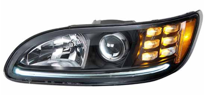 BIGRIGAUTO Pair Of Halogen Headlight Assemblies For Peterbilt 384, 386, 387 - LH & RH, OE Style