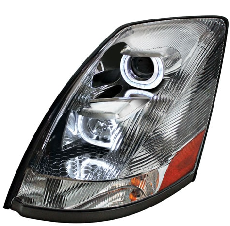 Volvo VN VNL Chrome Projector Headlamp LH 564.96016C