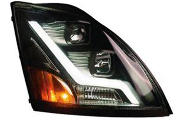 Volvo VNL Black LED Projector Headlamp RH 564.96017LB