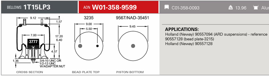 9599 Air Bag 566.ER9599