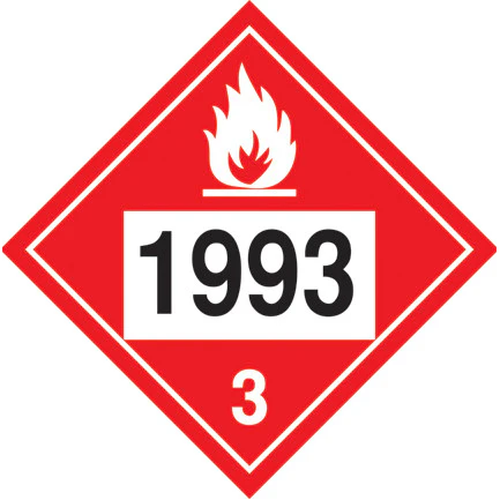 10.75" x 10.75" Flammable 1993 Class 3 Decal 571.LD130