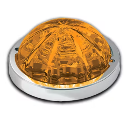 Low Profile LED Watermelon Cab Light Amber Clear Lens 571.LD323GEMCA-LP