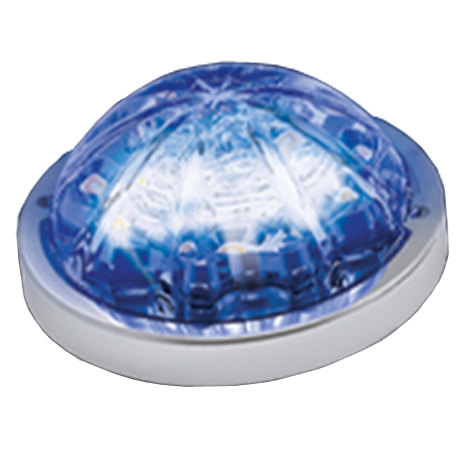 Low Profile LED Watermelon Cab Light Blue Clear Lens 571.LD323GEMCBW-LP