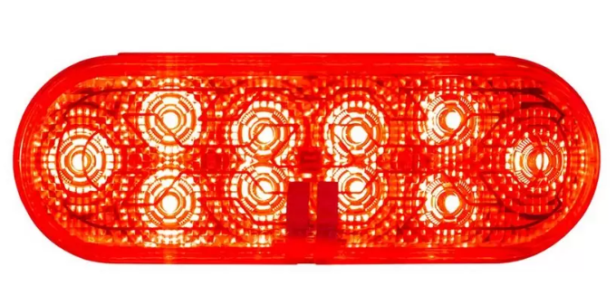 Red LED Heated Lens Oval Light 571.LD61R12-HEAT