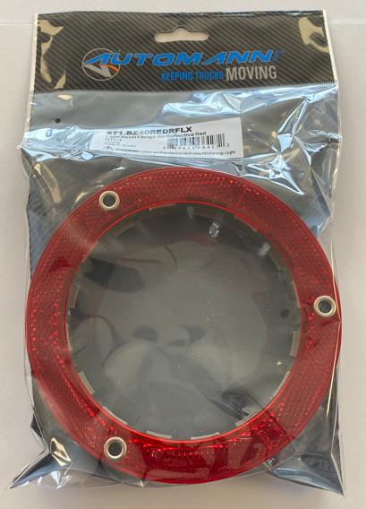 Red Reflective 4" Light Bezel Flange 571.BZ40REDRFLX