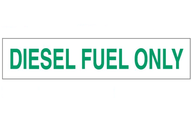 1.5" X 5" Diesel Fuel Only Decal 571.D131