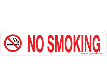 1.5" X 6.5" No Smoking Decal 571.D132