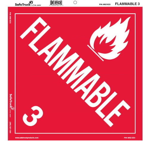 10.75" X 10.75" Flammable Class 3 Decal 571.D135