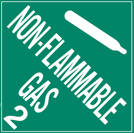 10.75" X 10.75" Non-Flammable Gas Class 2 Decal 571.D136