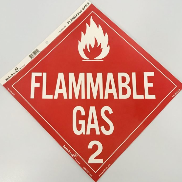 10.75" X 10.75" Flammable Gas Class 2 Decal 571.D139