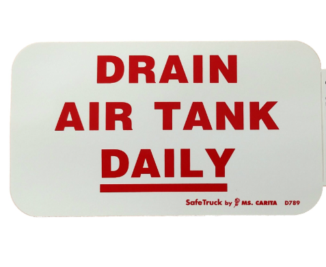 2.25" X 4" Drain Air Tank Daily Decal 571.D149