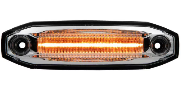 Amber LED Marker Light Clear Lens With Ground Feature 571.LD27AW12