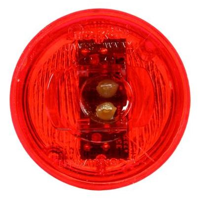 Red LED 2" Round Marker Lamp 2 Diode 571.LD303R2