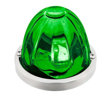 Watermelon LED Light Clear Glass Lens Green 571.LD323G2