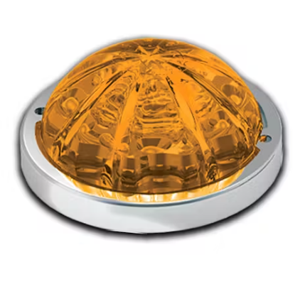 Low Profile LED Watermelon Cab Light Amber Lens 571.LD323GEMAA-LP