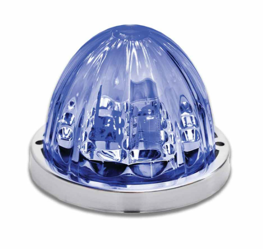 LED Watermelon Cab Light Blue Clear Lens 571.LD323GEMCBW