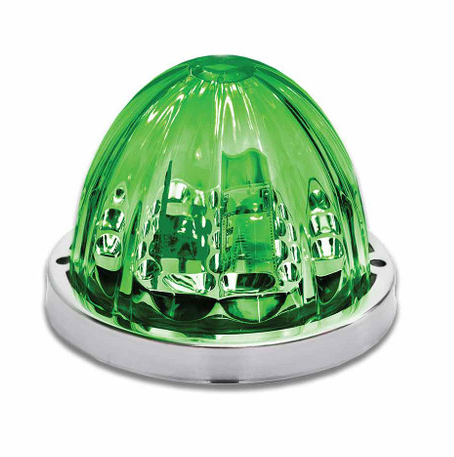 LED Watermelon Cab Light Green Clear Lens 571.LD323GEMCGW
