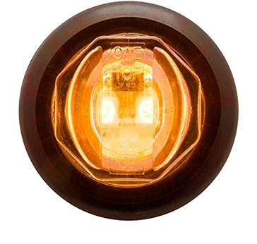 Clear Lens 3/4 LED Light Amber With Bullet Connectors 571.LD33PCA1-BLT