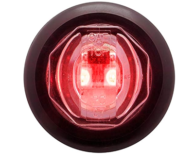 Clear Lens 3/4 LED Light Red With Bullet Connectors 571.LD33PCR1-BLT