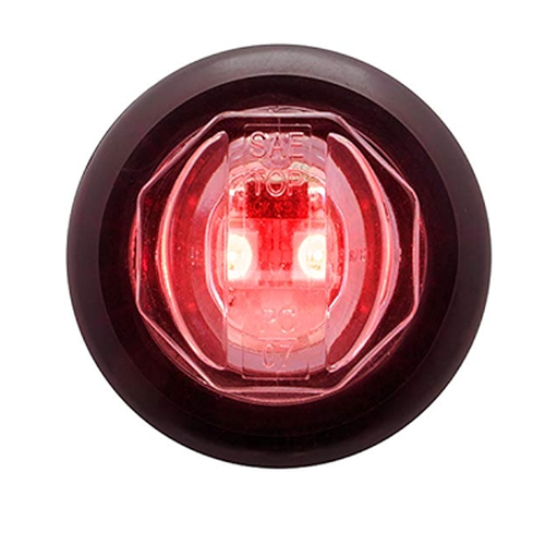 Clear Lens 3/4 LED Light Red With Bullet Connectors 571.LD33PCR1-BLT