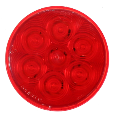 Red 4" Round LED STT Lamp 7 Diodes 571.LD40R7