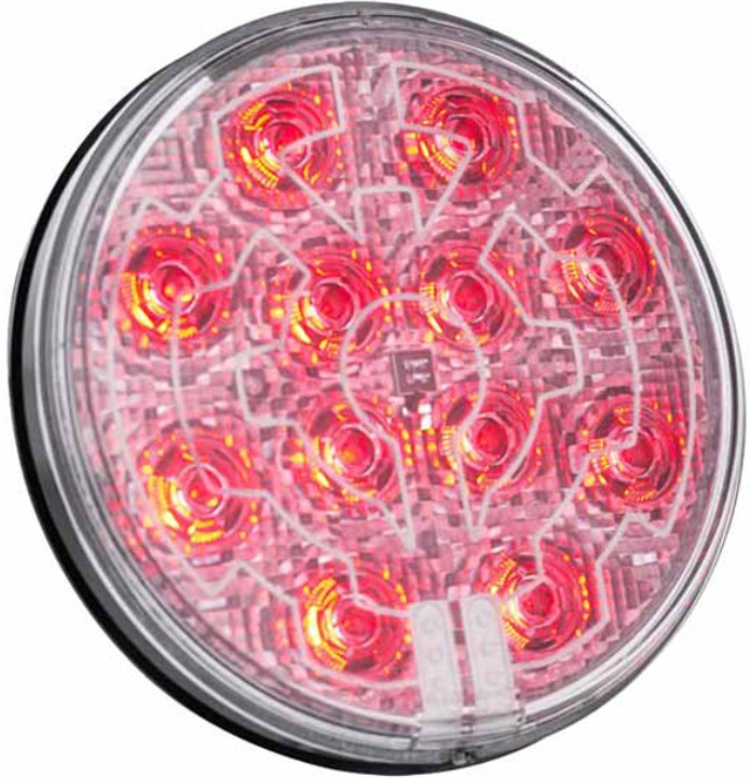 Red LED 4" Round Heated Clear Lens Light 571.LD41CR12-HEAT