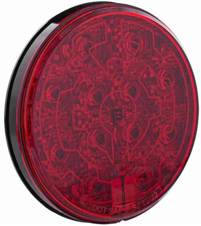 Red LED 4" Round Heated Lens Light 571.LD41R12-HEAT